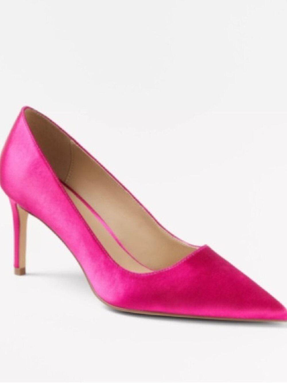 New Ann Taylor Bright Pink Satin Shimmer Heels in size 7.5